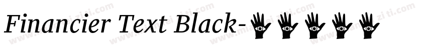 Financier Text Black字体转换